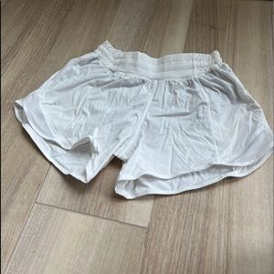 Lululemon White Hotty Hot Shorts